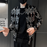 春夏新款男个性时尚防晒衣夜店潮男薄夹克外套亮片演出服A12-P65，男装防晒衣，星座419（原A233）