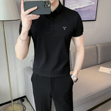 Polo衫纯棉男短袖t恤夏季纯色潮流休闲新款英伦POLO外穿PH613-P50，男装Polo衫，星座419（原A233）