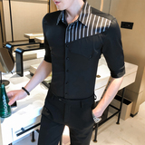 2021春夏男衬衫中袖个性衬衣青年商务衬衫潮流花衬衫时尚D825，男装衬衫，星座419（原A233）