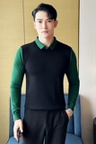 秋冬男士毛衣假两件针织毛衣打底衫撞色拼接翻领毛衣XZ419-S2394，男装T恤，星座419（原A233）