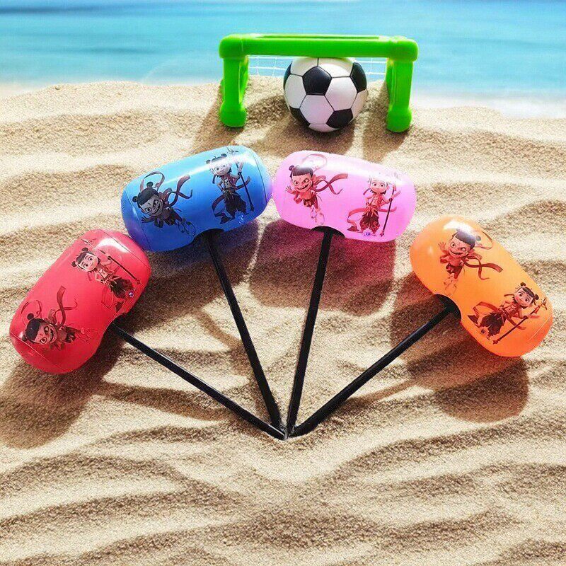 大号哪吒充气锤子千吨敲打锤儿童互动儿童宝宝打气球摆摊玩具新款