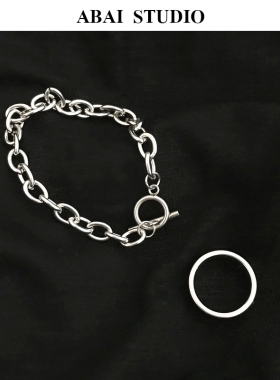 欧美风钛钢情侣手环