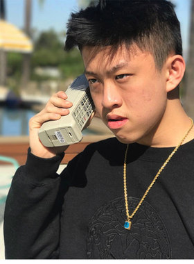 brian说唱七哥镶钻宝石吊坠项链