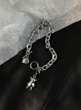 暗黑系ins冷淡风蹦迪饰品手链