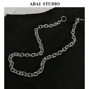 钢制潮牌蹦迪项链女潮ins嘻哈简约男士hiphop街头潮情侣港风朋克