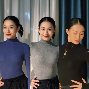 INSPIRATION针织上衣秋冬百搭三色日常教课练舞拉丁舞上衣长袖