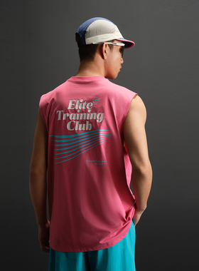 ZONEiD 针织运动背心春夏CoolAir抗菌吸湿速干透气高弹印花坎肩