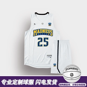 嘻哈宽松背心 男比赛队服美式 ZONEiD 球衣篮球服定制多色球服套装