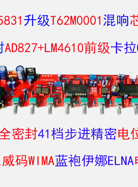 M65831T62M0001陶瓷AD827+LM4610前级KTV演出混响发烧WIMA伊娜板