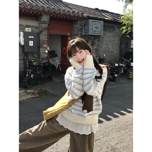 秋季 针织复古韩版 毛衣长袖 日式 女秋冬 保暖薄款 柒柒Moon直播间