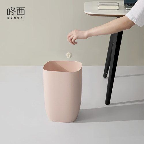 咚西北欧无盖垃圾桶 家用客厅卧室创意时尚收纳筒卫生间厕所纸篓 - 封面