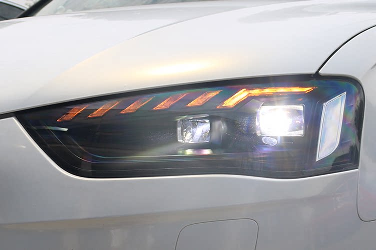 时宇专用于奥迪a4l升级led大灯 a4b9升级新款大灯 流水转向灯