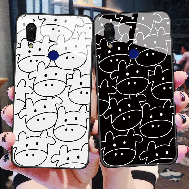 红米note7手机壳小米noto7pro玻璃保护套红米7全包边redmi7a防摔not7