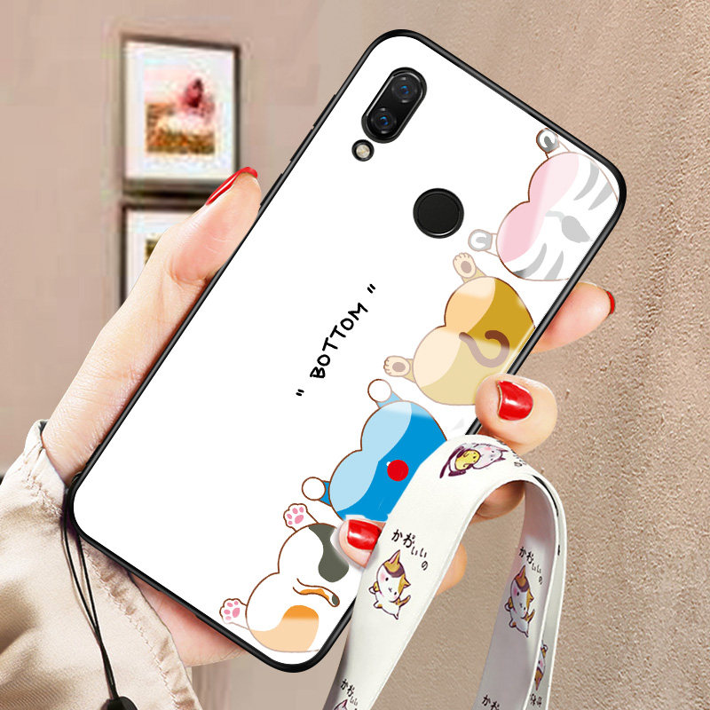 华为nova3手机壳niva3卡通nvoa3玻璃壳note3个性par一aloo日韩noⅴa3