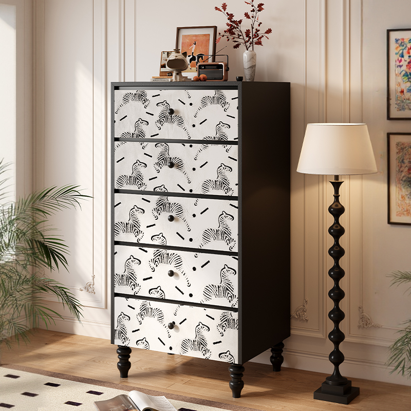 好战友复古斗柜五抽柜沙发旁置物