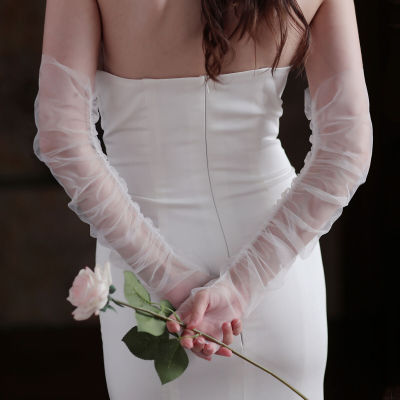 超仙影楼拍照百搭长款婚纱手套