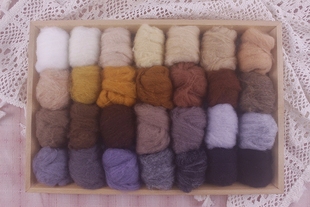 【酱酱羊毛毡】进口西班牙短纤羊毛毡减躁羊毛易毡化光滑细腻