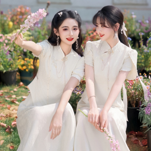 伴娘服2026新款夏季小个子大码胖mm显瘦姐妹团高级礼服女日常可穿