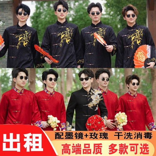 高端伴郎服租赁兄弟团接亲衣服