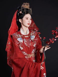 明制婚服大襟衫 出租灵记良钟缘夙缔 重工马面裙霞帔腰 汉锦记