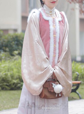 2019年踏云馆绝版水貂毛比甲冬款汉服
