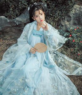 【绛悠堂】琳琅绣花齐胸绣花大袖衫  汉服出租
