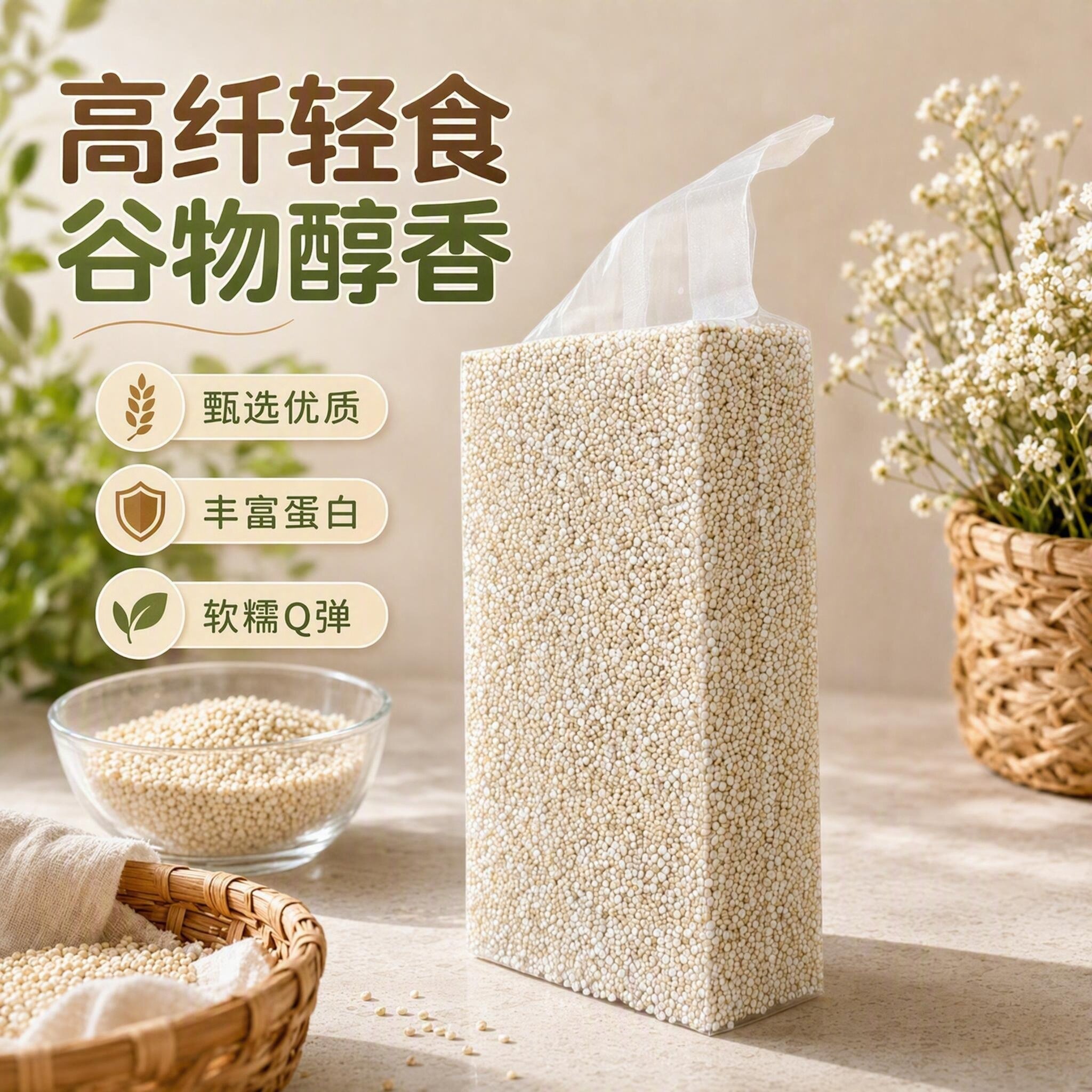 青藏高原白黑红色新藜麦米高原营养粥五谷杂粮沙拉三色黎麦礼盒