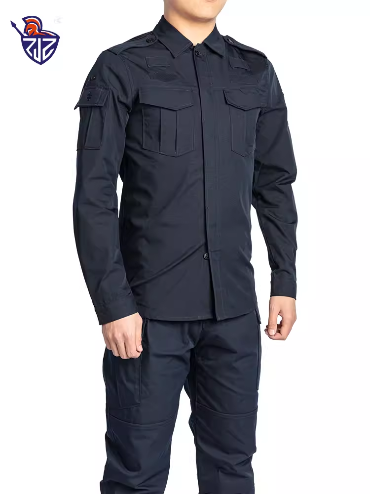 阻击者春秋教官战斗服网格弹力训作服长袖训练体能服户外战术套装