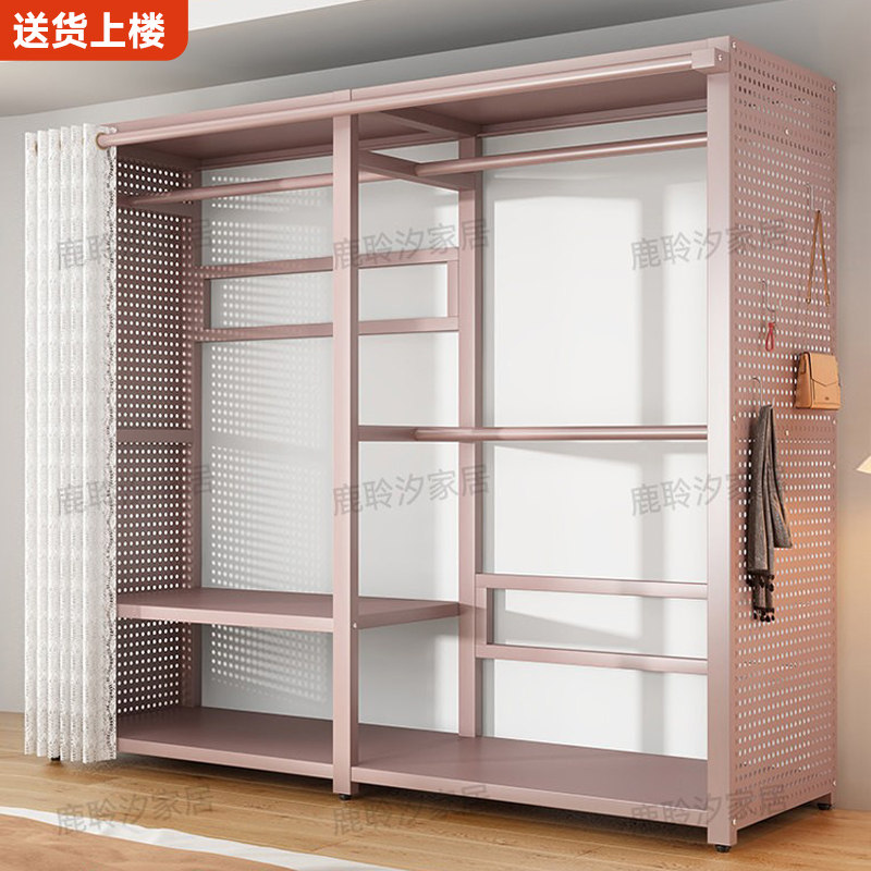 大容量衣柜家用卧室衣帽架子衣帽间开放式收纳置物架靠墙金属衣柜,住宅家具,独立衣柜,淘宝优惠券,粉丝福利购,淘宝优惠卷