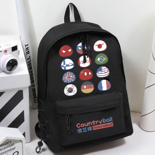 CH拟人波兰球游戏周边二次元双肩包男女学生大容量书包背包ins风