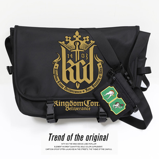 天国拯救2周边男学生大容量邮差包潮牌斜挎包单肩包上课通勤书包