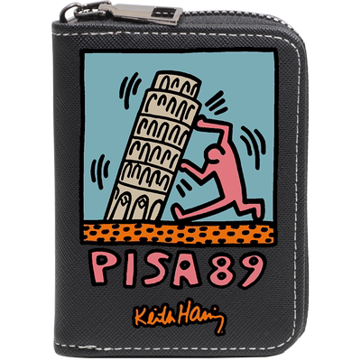 凯斯哈林联名比萨斜塔潮牌卡包