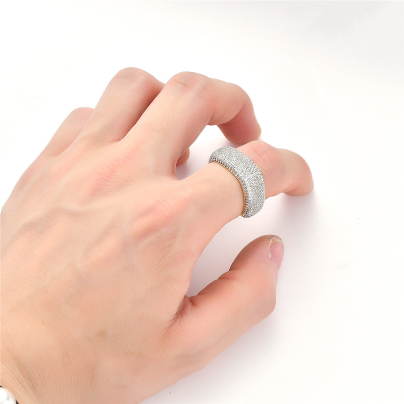 方形满钻嘻哈微镶加密Newhip锆石