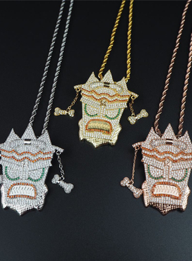 ins欧美印第安男士微镶锆石吊坠