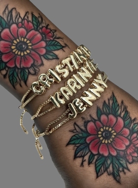 男女光面字母DIY手链个性潮百搭