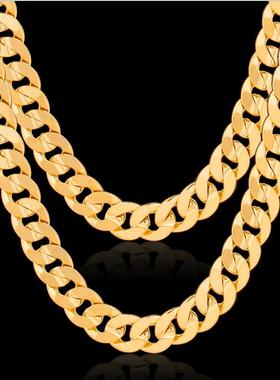 超帅纯铜古巴链条嘻哈街舞项链