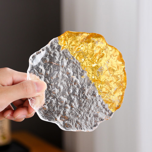 金箔玻璃小碟子水果盘零食点心碟