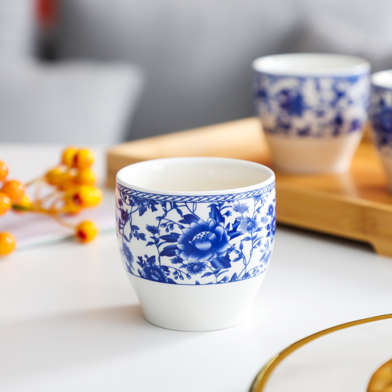 茶杯陶瓷品茗杯青花耐高温泡茶壶