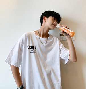 ins港风半袖 网红短袖 时尚 潮牌cec宽松超火个性 男T恤潮流2020新款