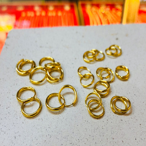 24k防过敏迷你小耳圈气质999足金