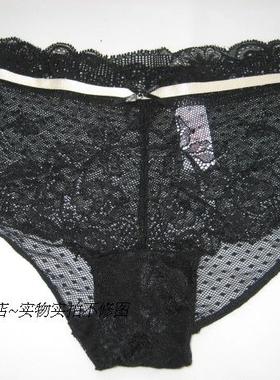 外贸娜*莎*a *ENZ*全蕾丝黑色性感舒适镂空中低腰内裤S/M/L