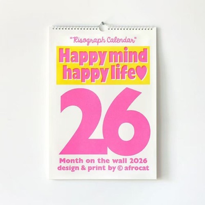 韩国ins北欧2025年彩色简约日历