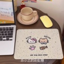 原创设计kt猫咪鼠标垫情侣少女心异形可爱创意桌面垫子防水防滑垫