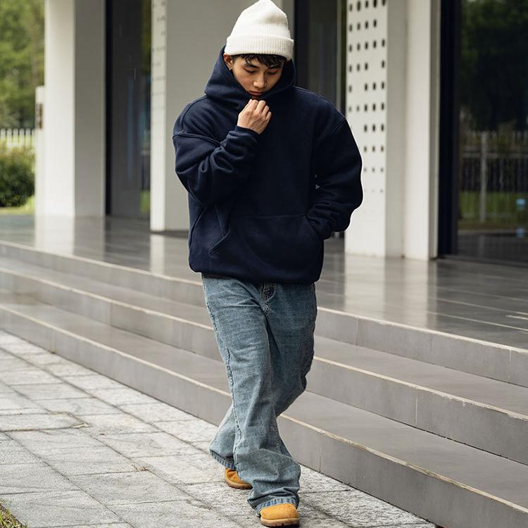 春秋季潮酷长袖帽衫宽松连帽卫衣