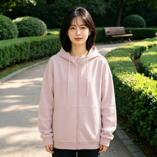 李宁跑步女子连帽卫衣