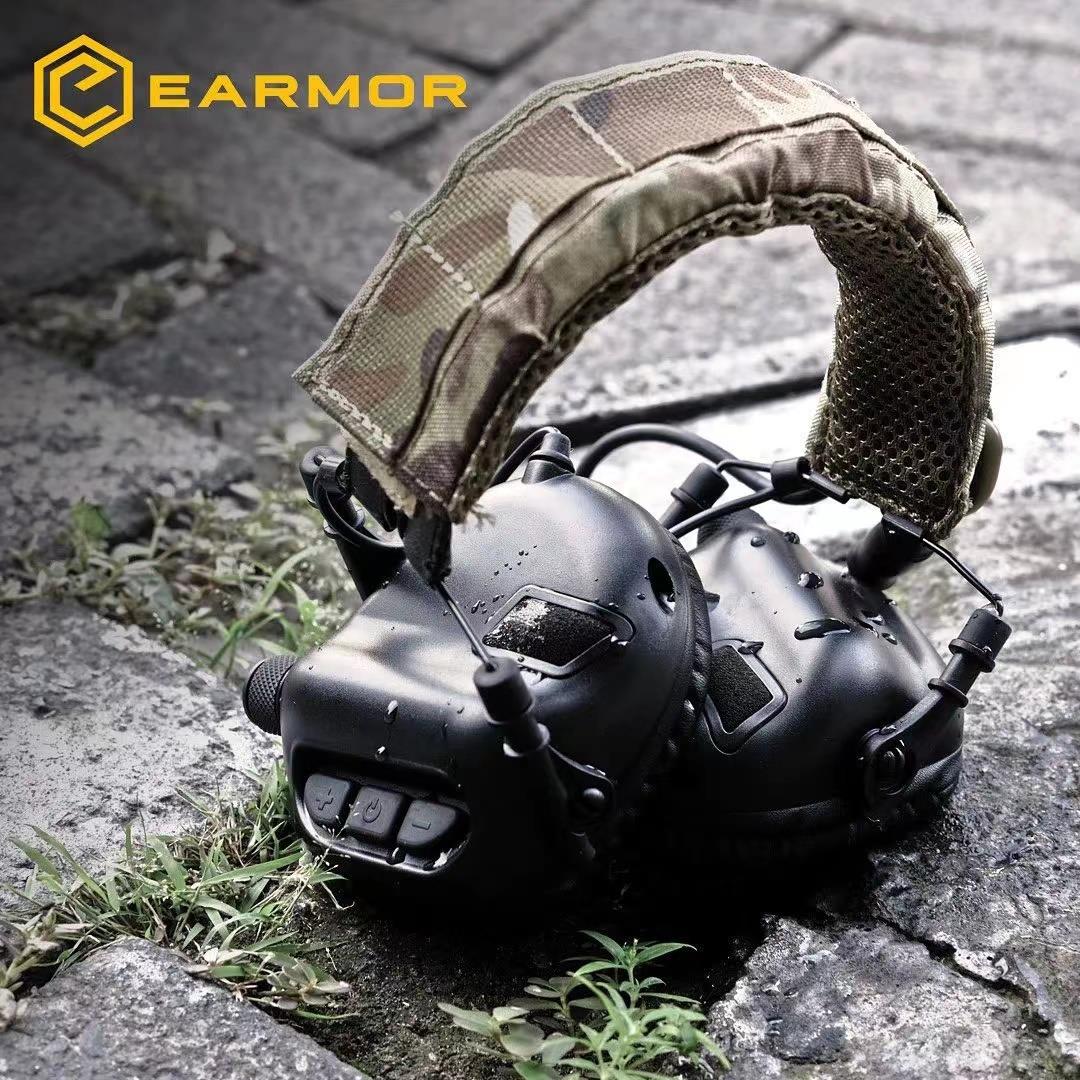 earmor正品m32耳机电子拾音降噪头盔版通讯耳机头戴版射击耳机