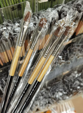 老画匠水粉笔 狼毫水彩画笔 榭德堂丙烯油画笔儿童水粉笔全套12支