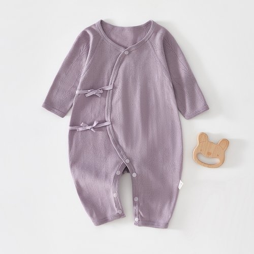 新生婴儿衣服春夏薄款纯棉初生宝宝连体衣哈衣爬服和尚服空调服52