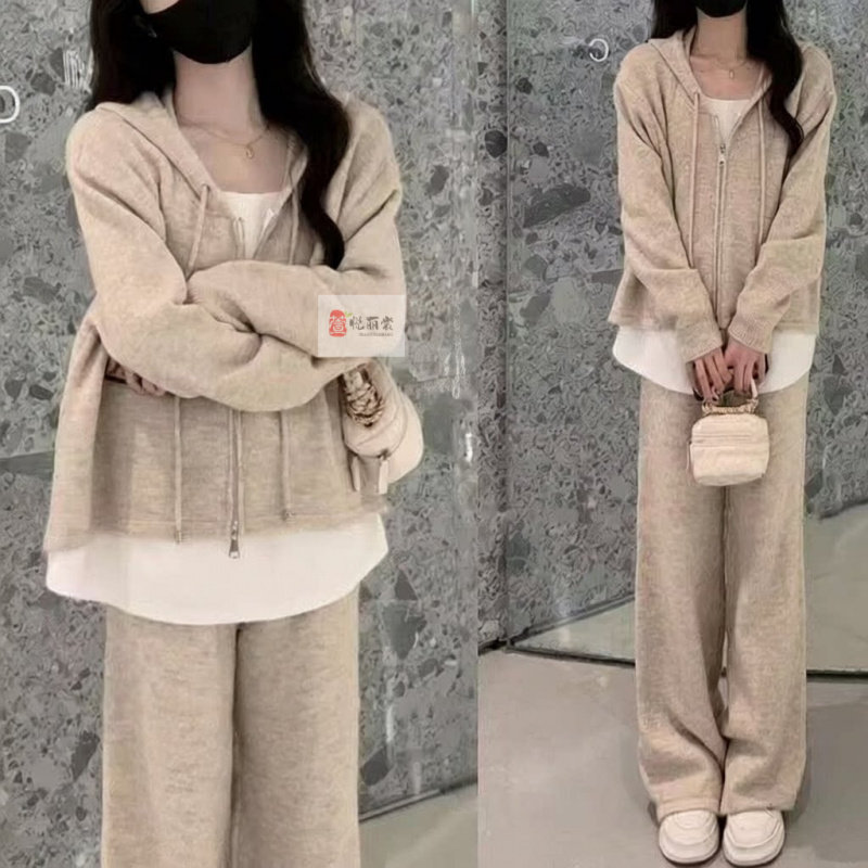 大码女秋装显瘦两件套