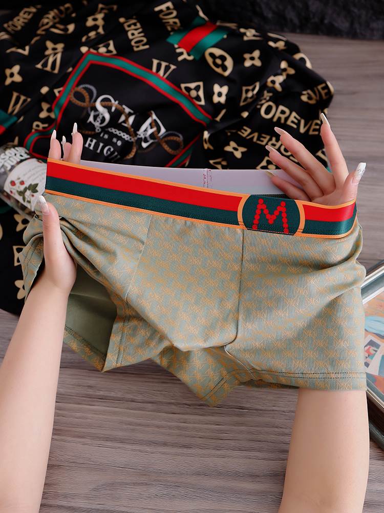 男士内裤纯棉运动平角裤短裤送男友裤衩男式底裤男生潮流四角裤头